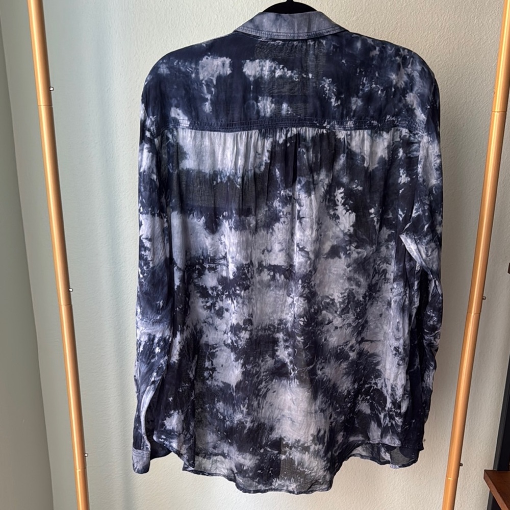 Pilcro Blue Tie-Dye Shirt - Picture 3 of 6